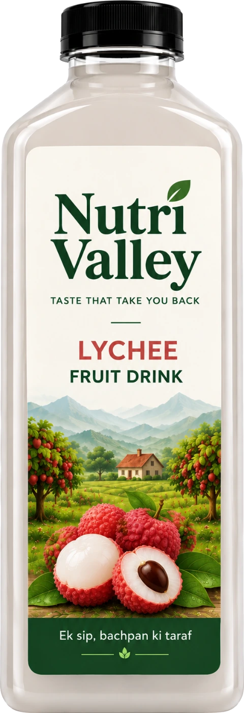 Nutri Valley Lychee Fruit Drink bottle